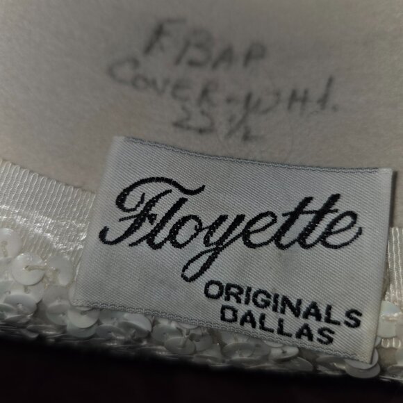 Vintage Floyette Originals Dallas Sequin Hat Dance Drill Team Small Cowboy Style - Picture 3 of 5